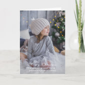 シンプルメリークリスマスの台本フルフォト シーズンカード (正面)