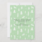 シンプルメリークリスマスカスタムの模様の写真カード 招待状 (裏面)