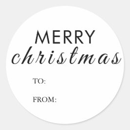 シンプルメリークリスマスギフト ラウンドシール