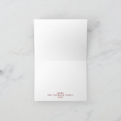 シンプルメリークリスマススクリプトフォトグリーティングカード シーズンカード (内部)