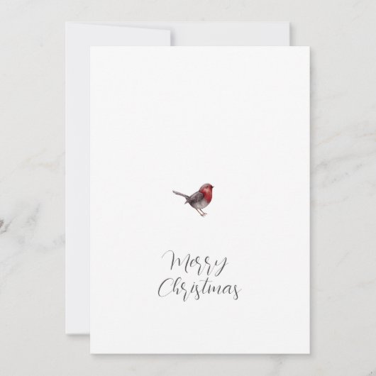 シンプルメリークリスマススクリプトホリデーカード シーズンカード (正面)