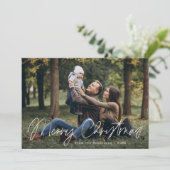 シンプルメリークリスマススクリプト写真 シーズンカード (スタンド正面)