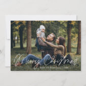 シンプルメリークリスマススクリプト写真 シーズンカード (正面)