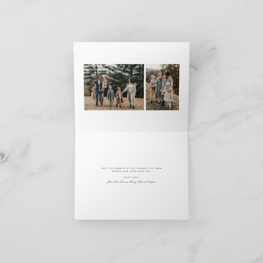 シンプルメリークリスマススクリプト3写真 シーズンカード (内部)