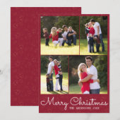 シンプルメリークリスマススクリプト4 Photo Collage シーズンカード (正面/裏面)