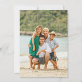 シンプルメリークリスマスツリースクリプトホリディフォト シーズンカード (裏面)