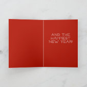 シンプルメリークリスマスパインホリデーツリー シーズンカード (内部)