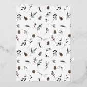 シンプルメリークリスマスピネコ結婚ンの写真 箔シーズンカード (裏面)