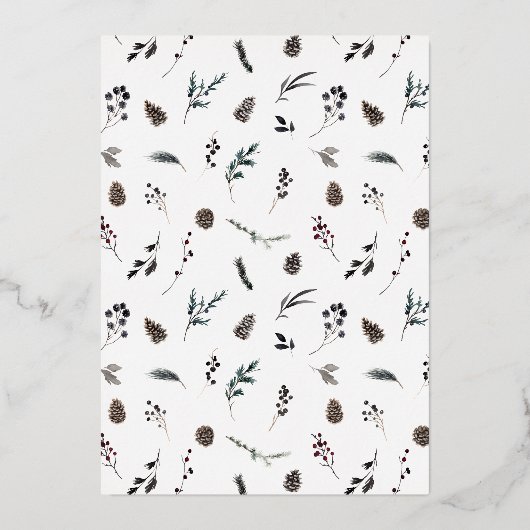 シンプルメリークリスマスピネコ結婚ンの写真 箔シーズンカード (裏面)