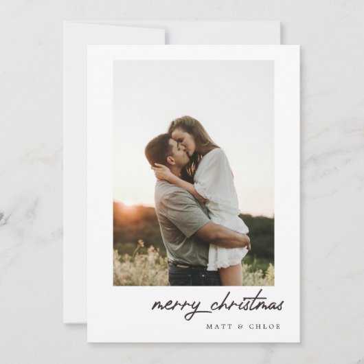 シンプルメリークリスマスフォトカード シーズンカード (正面)