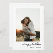 シンプルメリークリスマスフォトカード シーズンカード (正面/裏面)