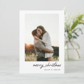 シンプルメリークリスマスフォトカード シーズンカード (スタンド正面)