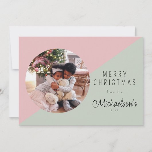 シンプルメリークリスマスフォトホリデーカード シーズンカード (正面)