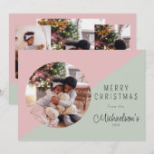 シンプルメリークリスマスフォトホリデーカード シーズンカード (正面/裏面)