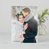 シンプルメリークリスマスフォレストベリ結婚ーの写真 箔シーズンカード (立ち正面)