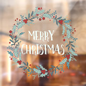 シンプルメリークリスマスフラワーリース店 ウィンドウサイン (シート2)