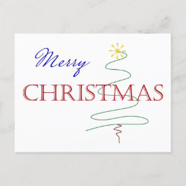 シンプルメリークリスマスホリデーカード シーズンポストカード