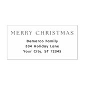 シンプルメリークリスマス差出人住所 ラバースタンプ (インプリント)
