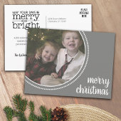 シンプルメリークリスマス水玉模様縁ど シーズンポストカード