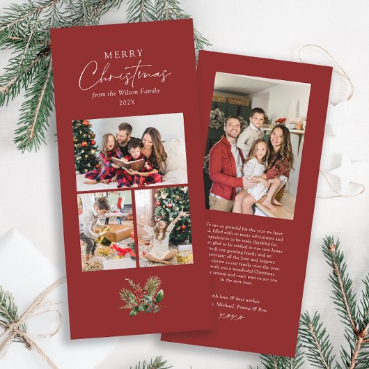 シンプルメリークリスマス緑の写真集 シーズンカード