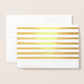 シンプルメリークリスマス金ゴールドスクリプト休日の写真 箔カード (裏面封筒付き)