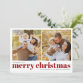 シンプルメリークリスマス2写真クリスマス シーズンカード (スタンド正面)