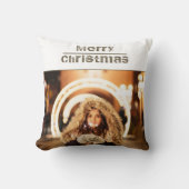 シンプルメリークリスマス2写真 クッション (正面)