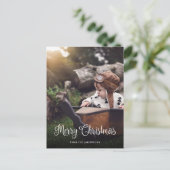シンプルメリークリスマス2枚の写真はがき シーズンポストカード (スタンド正面)