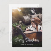 シンプルメリークリスマス2枚の写真はがき シーズンポストカード (正面/裏面)