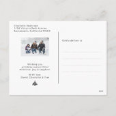 シンプルメリークリスマス2枚の写真はがき シーズンポストカード (裏面)