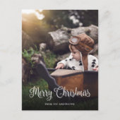 シンプルメリークリスマス2枚の写真はがき シーズンポストカード (正面)