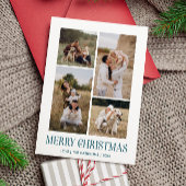 シンプルメリークリスマス4フォトコラージュ |海 シーズンカード