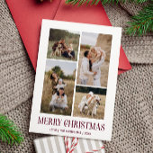 シンプルメリークリスマス4フォトコラージュ | PLUM シーズンカード