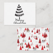 シンプルメリークリスマス ノートカード (正面/裏面)