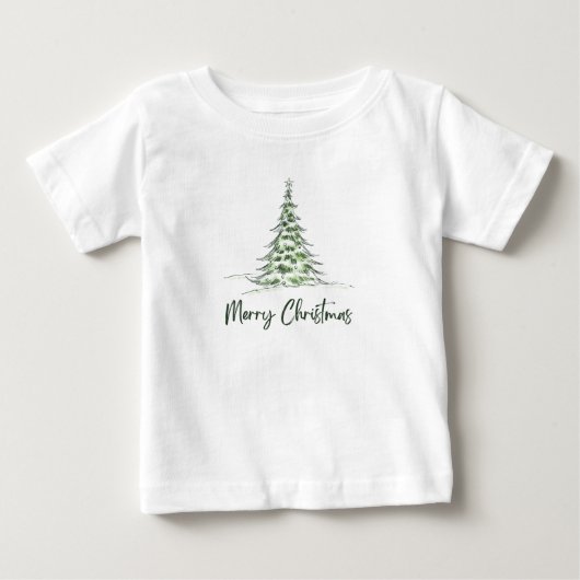 シンプルメリークリスマス ベビーTシャツ (正面)