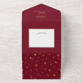 シンプルメリーモダンと明るいクリスマス オールインワン招待状 (外側)