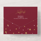 シンプルメリーモダンと明るいクリスマス オールインワン招待状 (裏面)