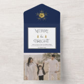 シンプルメリーモダンと明るいクリスマス オールインワン招待状 (内側)