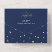 シンプルメリーモダンと明るいクリスマス オールインワン招待状 (裏面)