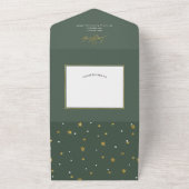 シンプルメリーモダンと明るいクリスマス オールインワン招待状 (外側)