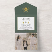 シンプルメリーモダンと明るいクリスマス オールインワン招待状 (内側)