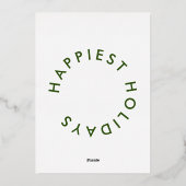 シンプルメリーモダンはっきりしたChrimas Photo 箔シーズンカード (裏面)