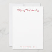 シンプルメリーモダンクリスマス シーズンカード (正面)