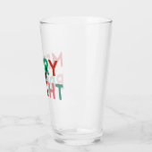 シンプルメリーモダンタイポグラフィとブライトカラフル タンブラーグラス (左)