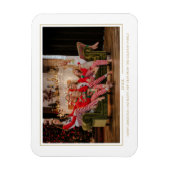 シンプルメリーモノグラムのクリスマス写真家族 マグネット (縦)