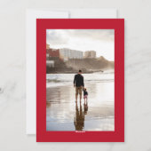 シンプルメリー数々のス写真モダングリッド赤 シーズンカード (裏面)