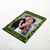 シンプルメリー結婚したChristmas Photo 箔シーズンカード (回転した状態)