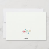 シンプルメリー&ブライトフォトレッドホリデーカード シーズンカード (裏面)