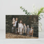 シンプルメリーScript 3 Photo Christmas シーズンカード (スタンド正面)