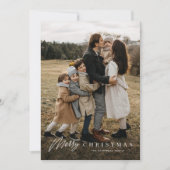 シンプルメリーScript 3 Photo Christmas シーズンカード (正面)